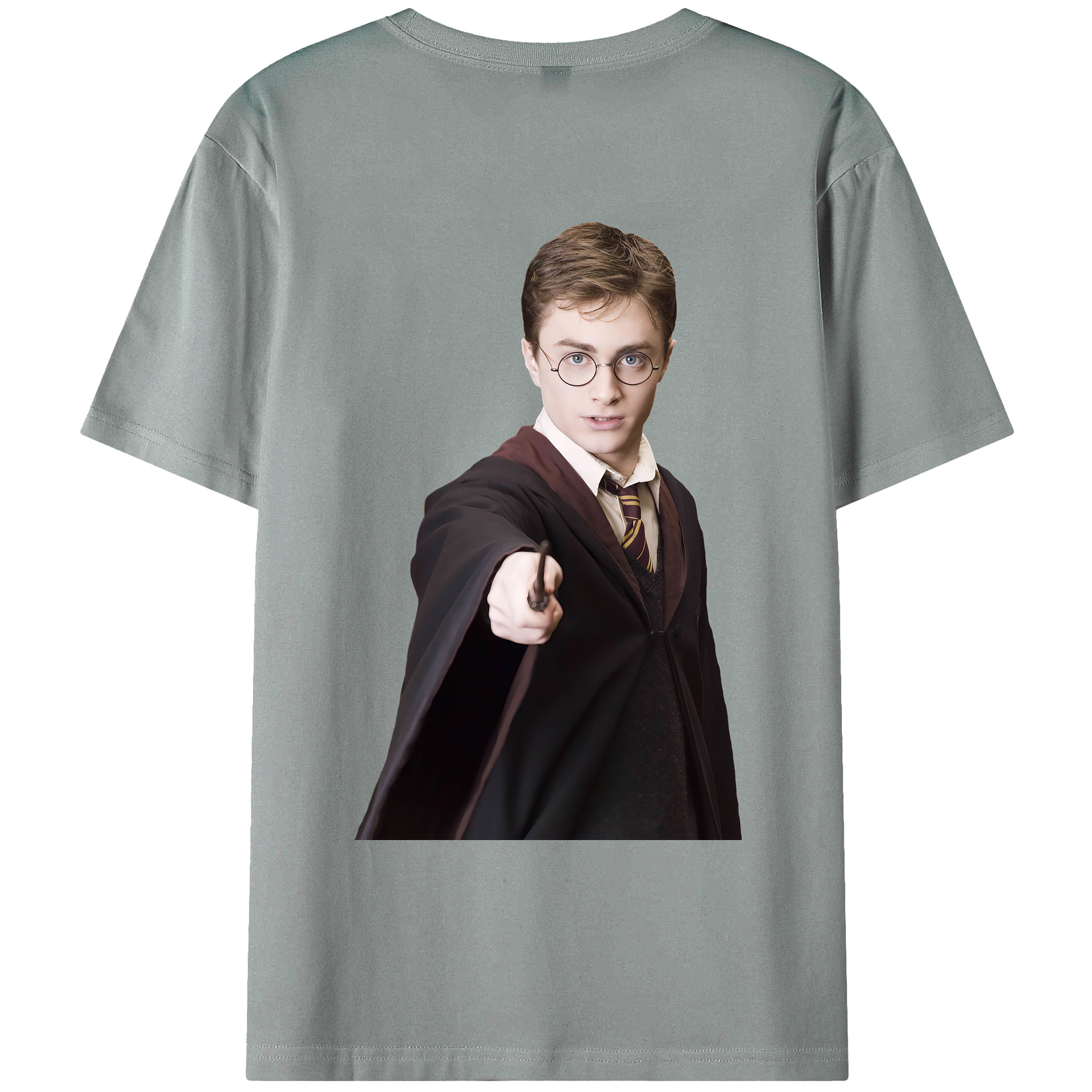 （画像用） Harry Potter ハリー・ポッターシリーズ 綿100％ メンズ半袖Tシャツ（バックプリント） 通気性